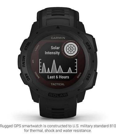 Garmin Instinct Solar Outdoor Smartwatch with Solar Charging - Black - Buy Online on GoSupps.com