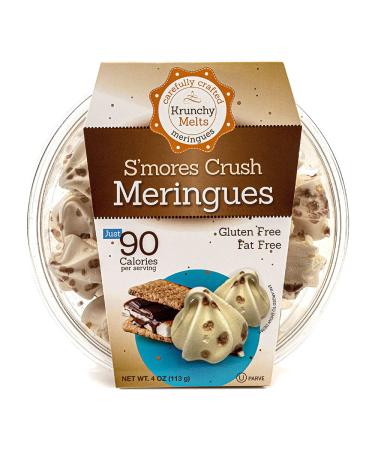 Krunchy Melts Original S'mores Meringue Cookies 4 Oz - Fat Free, Gluten Free, Nut Free - 90 Calories - Low Calorie Snack & Sweet Treats - Buy Online on GoSupps.com