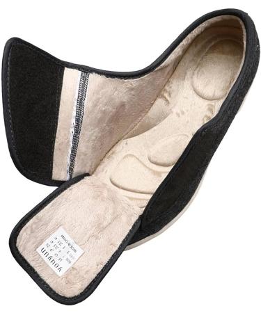 Men's Adjustable Diabetic Slipper Shoes - Grey, Size 12 | Wide Fit, Breathable Hospital Shoes for Edema, Arthritis, Swollen Feet - Buy Online on GoSupps.com