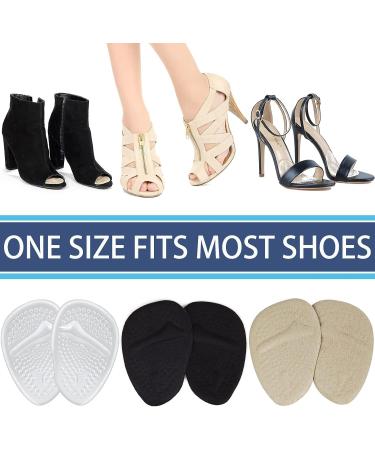 Olukssck 4 Pairs Metatarsal Pads for Women - Invisible Gel Foot Cushions Prevent Blisters - Suitable for All Shoes - Black + Transparent - Buy Online on GoSupps.com