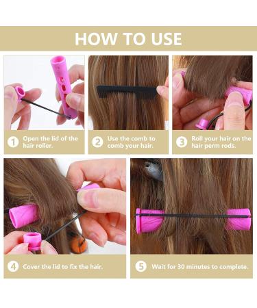 60pcs 0.75 Inch Purple Perm Rods Set for Natural Hair - Non-Slip Hair Rollers for Women - Hair Curlers DIY Hairdressing Tools - Buy Online on GoSupps.com