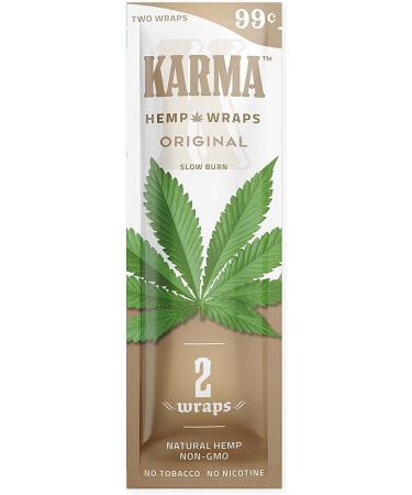 Nu-X Ventures Karma Hemp  Natural Hemp Wraps  Non GMO  2 Wraps Per Pack  25 Pack Display (Original) - Buy Online on GoSupps.com
