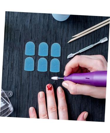 Ipetboom 1 Set Nail Color Sand Cap Grit Nail Sanding Cap Nails Tools Sanding Bands for Nail Drill Nail Drill Bit Caps Nail Art Kit Sanding Caps Inner Ring Plastic Polisher 2x1.5cm Blue - Buy Online on GoSupps.com