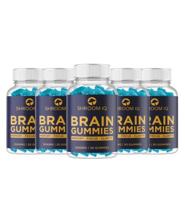 Shroom IQ Brain Supplements for Memory and Focus - Nootropic Gummies for Brain Booster