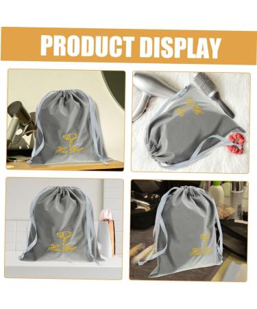 CRILSTYLEO 2pcs Drawstring Bag Storage Bag for Hair Dryer Blow Dryer Pouch Fabric 30.00X25.00X0.50CM Grey - Buy Online on GoSupps.com