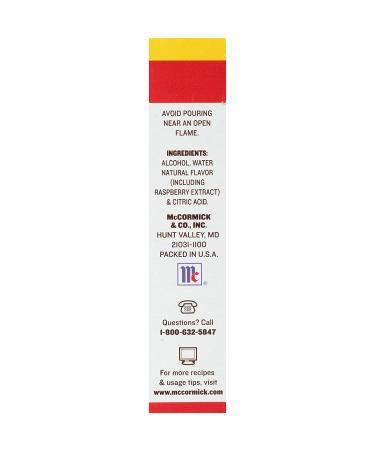 McCormick Raspberry Extract with Other Natural Flavors  2 fl oz Raspberry 2 Fl Oz (Pack of 1) - Buy Online on GoSupps.com