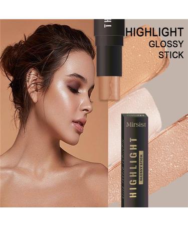 Highlighter Blush & Bronzer Stick Set - 3 Pcs Cream Contour Makeup Kit with Pink Brush | Long Lasting Smooth Finish for All Skin Types - SAT B 0.01 oz - Buy Online on GoSupps.com