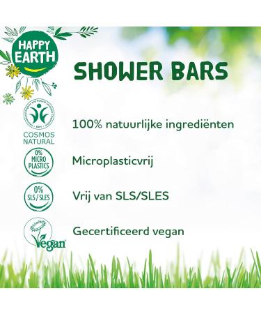 Happy Earth Shower bar For Women and Men Shower soap block 100 Natural Ingredients & Vegan Jasmine Ho Wood 90 gr Jasmine - Buy Online on GoSupps.com