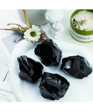 Xiannvxi 2 Large Obsidian Stone Set - 100% Natural Healing Crystals - Premium Gemstones & Waterstones - 4PCS J-Obsidian - Buy Online on GoSupps.com