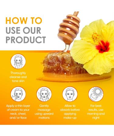 Hibiscus & Honey Firming Neck Cream | Skin Tightening Lotion with Collagen & Hyaluronic Acid | Reduces Neck Lines | 1.7oz - Buy Online on GoSupps.com