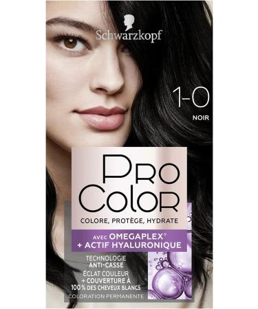 Schwarzkopf - Pro Color - Permanent Hair Color - Anti-Breakage - Omega Plex Technology - Extra Long Lasting Hold - Black 1.0 - Buy Online on GoSupps.com