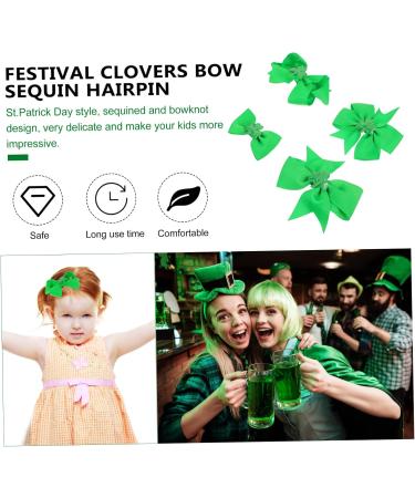 Beavorty 3 Pairs Hair Clip Green Shamrock Clip Shamrock Hair Styling Clip Saint Patricks Day Hairpin Shamrock Hair Clips Hair Pin Stainless Steel and Fabric Child Issue Card Hemming - Buy Online on GoSupps.com
