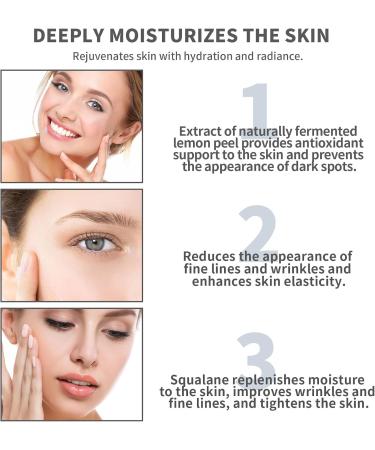 Squalane+Vitamin C Rose Moisturizer Anti Wrinkle Face Cream Repair Skin Cream Facial Cream for Moisturizing Hydrating Anti-Dull Anti-Wrinkle Firming & Brightening Cream - Buy Online on GoSupps.com