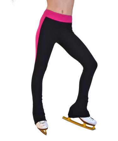 ChloeNoel PS08 - Supplex Rider Style Figure Skating Pants Adult Fuchsia Small