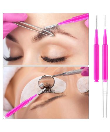 100Pcs Micro Eyebrow Brush Set - Multifunctional Brow Lamination Tools for Eyelash & Eyebrow Extensions - Pink | International Shipping Available - Buy Online on GoSupps.com