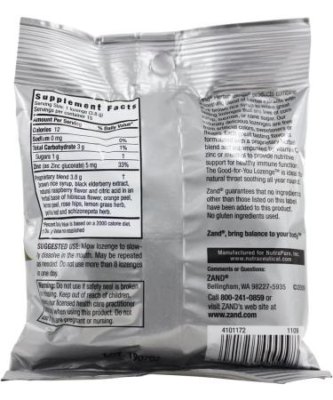 Zand Elderberry Zinc Herbalozenge - Sweet Elderberry Flavor (15 Lozenges) | Immune Support - Buy Online on GoSupps.com