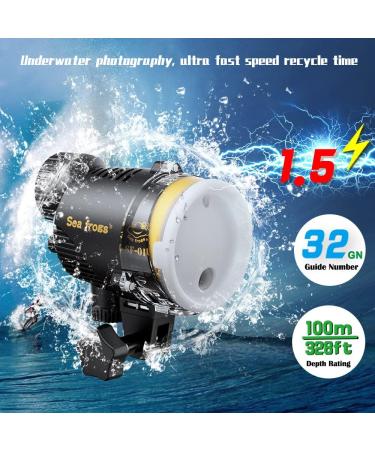 Seafrogs SF-01 Waterproof Scuba Diving Strobe Flash Light with YS Ball Arm Mount - Ideal for Underwater Photography with Sony, Olympus, Nikon, Canon Dive Cameras - Buy Online on GoSupps.com