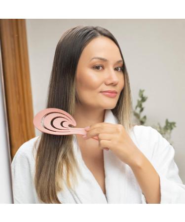 Ninabella Bio Hairbrush - Eco-Friendly Detangler for Curls & Long Hair | Recycled Material - Red Gold - Perfect for Women Men & Children - Buy Online on GoSupps.com