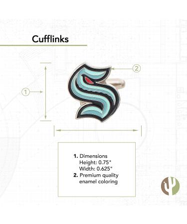 Seattle Kraken NHL Logo Cufflinks - Official Team Merchandise for Hockey Fans - Buy Online on GoSupps.com