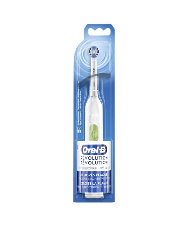 Oral-B Revolution Battery Toothbrush with (1) Brush Head White Batteries Included