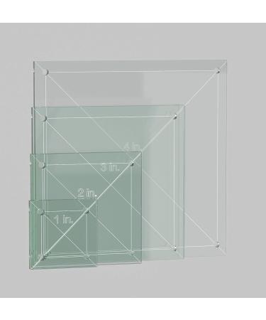 Square Quilting Template Set - 4, 3, 2, 1 with 1/4 Seam Allowance - Precision Quilting Tools - Buy Online on GoSupps.com