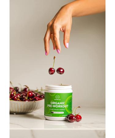 MRM Nutrition Organic Pre-Workout Powder | Black Cherry Flavored | Superfoods + 150mg Natural Caffeine + adaptogens | Clean Energy + Focus| Healthy Blood Flow | Vegan + Non-GMO | 20 Servings - Buy Online on GoSupps.com