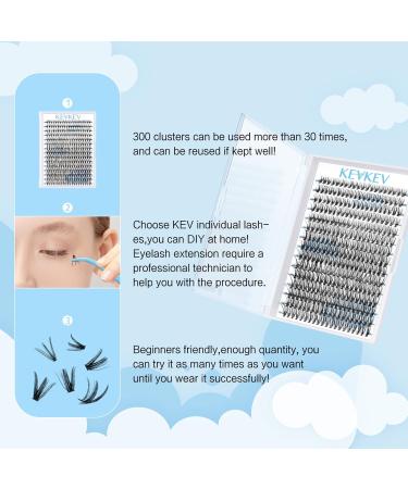300 Pcs 20D C-Mix Individual Lash Clusters 9-16mm for DIY Extension - Dramatic Eyelash Extensions Look at Home - Buy Online on GoSupps.com