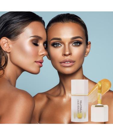 WOBBLO Liquid Highlighter Makeup | Natural Shine Shine | Blendable Body Glitter Shimmer Highly Pigmented for Forehead Cheekbone Face 05 - Buy Online on GoSupps.com