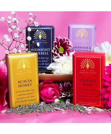 Pure Indulgence Lavender & Calendula Shea Butter Soap - 200g | The English Soap Company | International Shipping Available - Buy Online on GoSupps.com