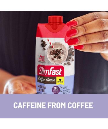 Bundle SlimFast High Protein Meal Replacement Powder, Caffeine, Mocha Cappuccino, 21 Servings + Protein Shake, Mocha Latte- 20g Protein, Meal Replacement Shake Ready to Drink, 11 Fl Oz (Pack of 12) Mocha Protein Meal Replac  - Buy Online on GoSupps.com