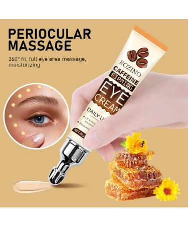 Collagen Eye Cream for Women - Hydrating & Nourishing Eye Treatment to Reduce Wrinkles Dark Circles - With Honey Aloe Coconut Oil (0.7OZ CAFFEINE) CAFFEINE 0.7 Ounce (Pack of 1) - Buy Online on GoSupps.com