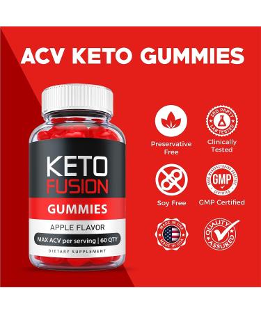 Keto Fusion Gummies - Advanced Weight Loss Formula with ACV, Vitamin B12, B6, and Beet Root Juice - 60 Gummies - Buy Online on GoSupps.com