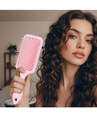 gifyym Curl Defining Brush Curling Brush for Women and Men Less Pulling Magic Styler Airstyler Hair Curly Styling Hair Brushes for Detangling Combing Shaping and Defining Pink - Buy Online on GoSupps.com