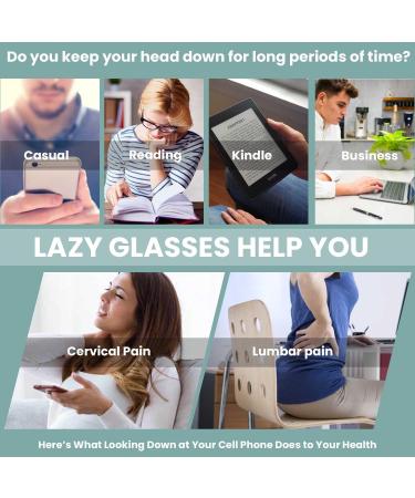 Buy GYU Lazy Glasses - Horizontal Reading Glasses for Comfortable Lying Down & Watching - Neck Relaxer - Black - International Shipping Available - Buy Online on GoSupps.com