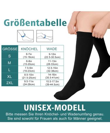 Evolyline Medical Compression Stockings 20-30 mmHg for Women & Men - Closed Toe Support Socks for Varicose Veins Edema & Thrombosis - Buy Online on GoSupps.com