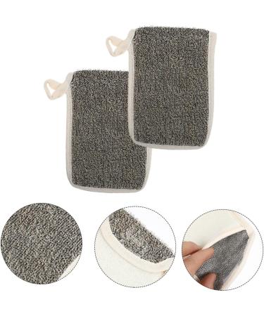 CANIGHT 2pcs Black Linen Soap Bag Cleaning Scrubber Soap Exfoliating Pouch Soap Scrubber Pouch Bubble Flax - Buy Online on GoSupps.com