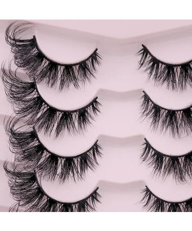 Fluffy Mink Lashes Cat's Eye 5D Volume - 7 Pairs of Fairy False Eyelashes for Stunning Eyes - Buy Online on GoSupps.com