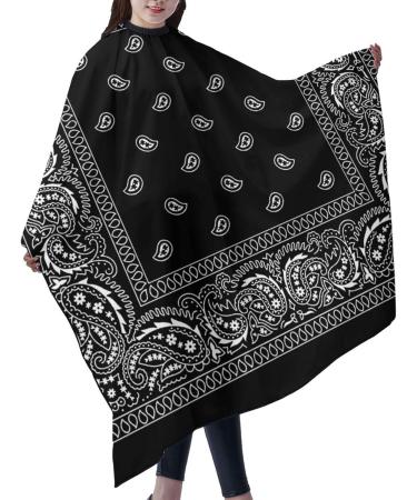 VERTEX&KAIBIN Black Paisley Barber Cape for Men - Professional Cool Design | Premium Barber Supply - Buy Online on GoSupps.com
