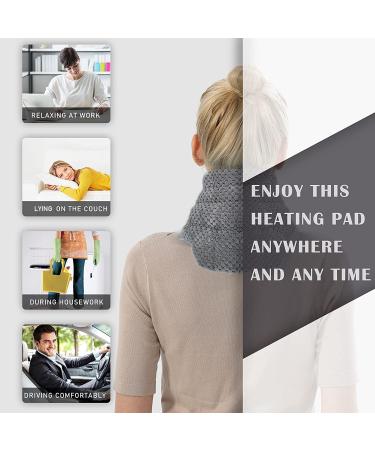 UNCN Neck Heating Pad 29 * 6.6 for Neck Pain Relief - Washable Cover, Microwavable Wraps for Shoulders, Thermacare Heat Pack for Headache - Cordless & Portable - Grey - Buy Online on GoSupps.com