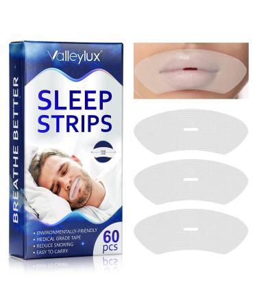 Mouth Tape, Mouth Tape for Sleeping, Sleep Mouth Strips for Less Mouth Breathing,Advanced Gentle Mouth Strips for Nasal Breathing, Improve Sleep Quality & Instant Snoring Relief(60pcs) XL-60PCS