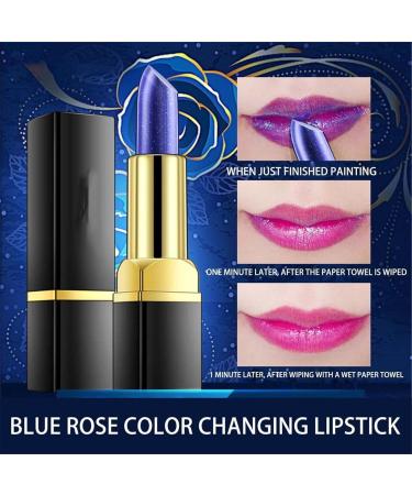 Magical Temperature Changing Blue-Rose Lipstick | Long-Lasting Moisturizing Lip Balm | Color-Changing Formula | International Shipping - Buy Online on GoSupps.com