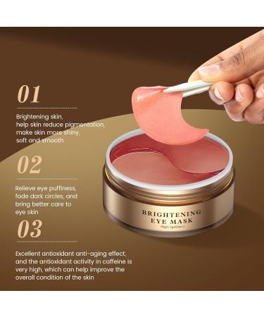 Under Eye Patches - Caffeine Brightening Eye Mask with Hyaluronic Acid for Fine Lines & Puffiness | 30 Pairs Collagen Gel Pads for Moisturizing & Wrinkle Reduction - Buy Online on GoSupps.com