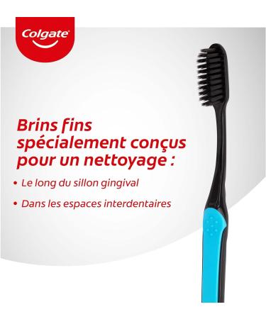 Colgate Slim Soft Active Charcoal Toothbrush - Soft Precise Cleaning - 2-Pack - Buy Online on GoSupps.com