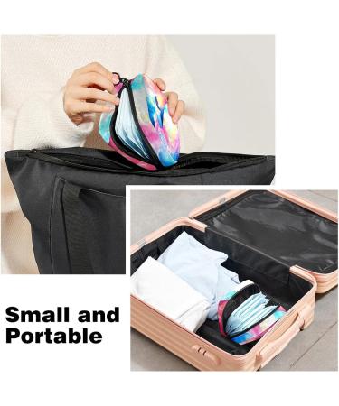 Watercolor Sky Whale Tie Storage Bag - Portable Menstrual Cup Pocket with Zipper for Teens & Women - Buy Online on GoSupps.com