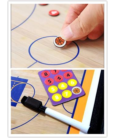 Shop Basketball Coaching Board with Magnetic Tactical Kit, Marker Pen, and Zipper Bag - Buy Online on GoSupps.com