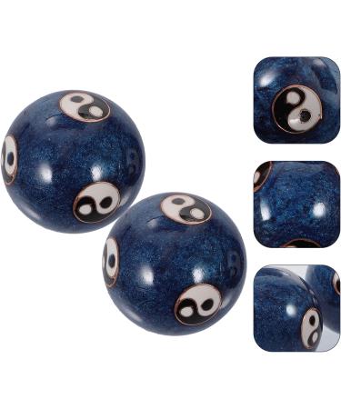 Beavorty Vintage Blue Enamel Baoding Balls - Traditional Chinese Hand Massage & Fitness Exercise Balls - Buy Online on GoSupps.com