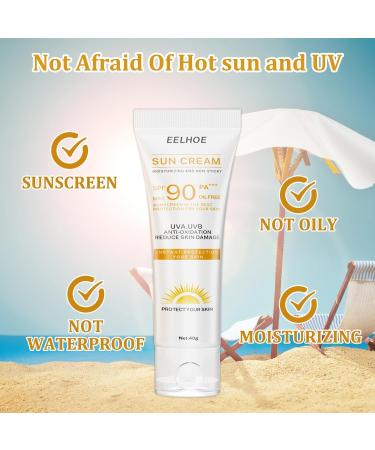 Suncream Suncream For High Sun Protection Spf 90 Face Moisturiser Sun Block Reduces Risk Of Sun Allergies For Outdoor Sun Cream Factor Can Effectively Isolate Ultraviolet Rays - Buy Online on GoSupps.com