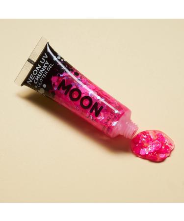 Moon Glow Neon UV Magenta Chunky Glitter Gel - 12ml | Face & Body Glitter - Buy Online on GoSupps.com