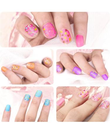 Kit For Girls Kids Nail Polish Set With Nail Dryer Sticky Cartoon Nail DIY Sticker Nail Studio Decoration Birthday Age 6 12 10ML Finger Nail Kids 028 (A One Size) One Size A - Buy Online on GoSupps.com