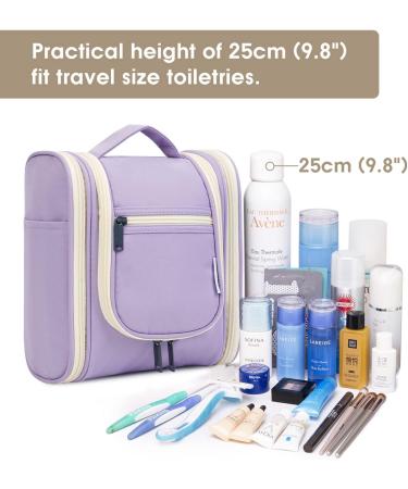 Women's Travel Hanging Toiletry Wash Bag - Light Purple Medium Size - Buy Online on GoSupps.com